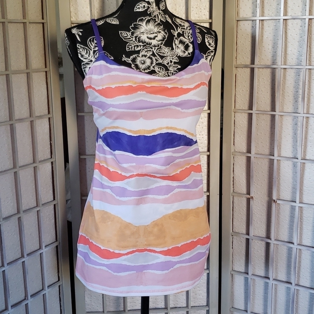 Lululemon multicolor backless crossback top 10